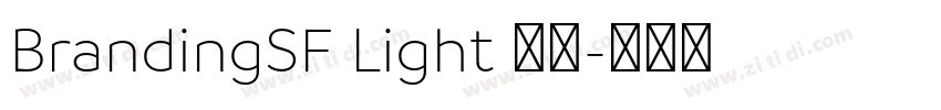 BrandingSF Light 亮体字体转换